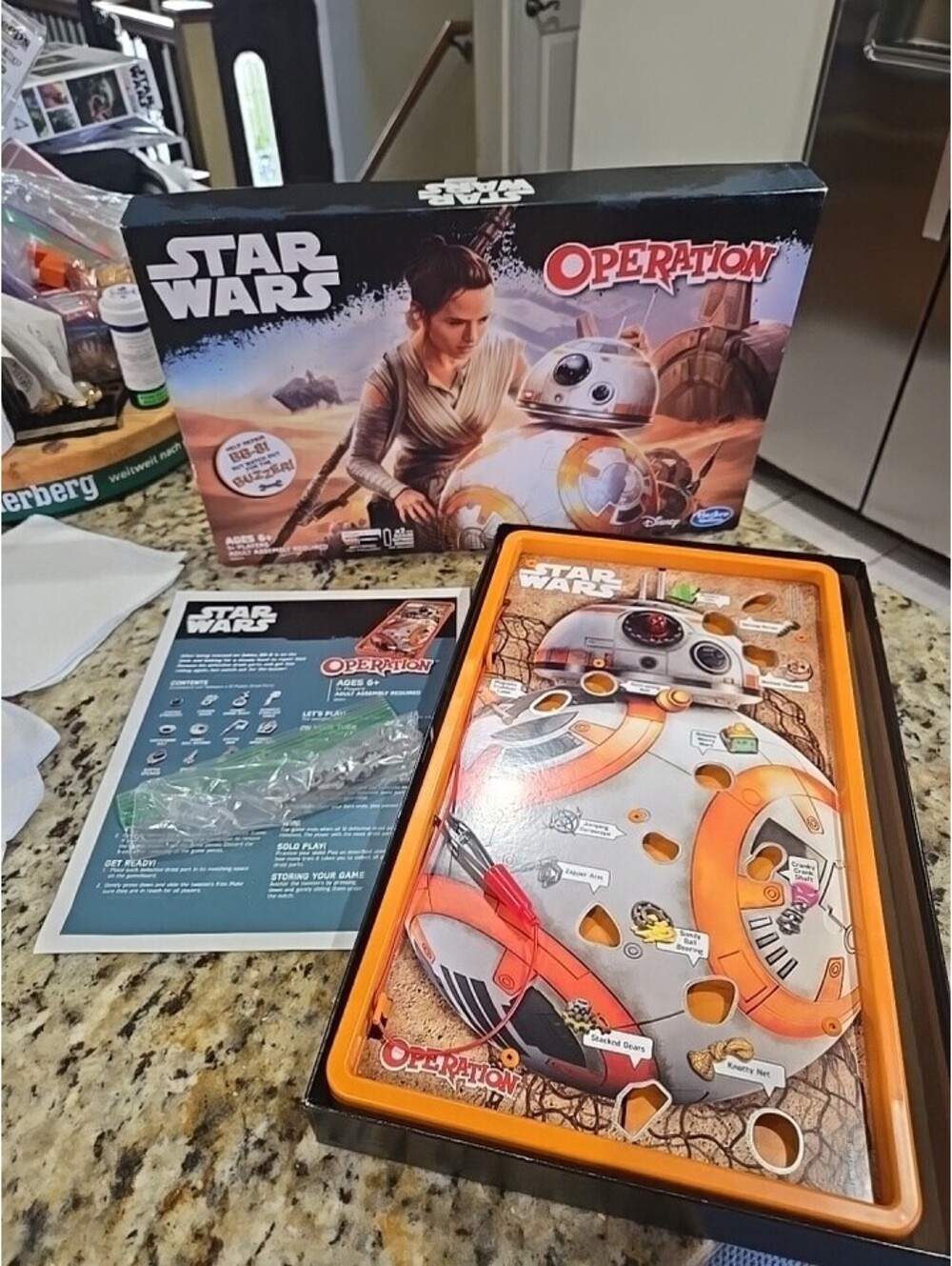 STAR WARS OPERATION GAME BB-8 DISNEY HASBRO Complete